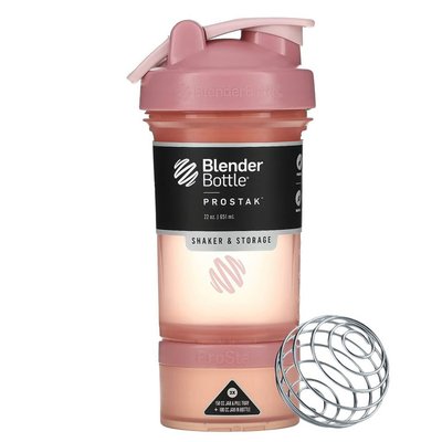 Шейкер спортивний BlenderBottle ProStak 22oz/650ml с 2-мя контейнерами Rose_Pink 1817492185 фото