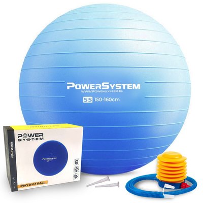 М'яч для фітнесу (фітбол) Power System PS-4011 Ø55 cm PRO Gymball Blue 1411784136 фото