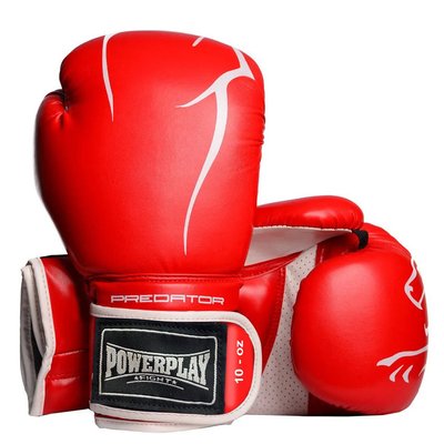 Боксерські рукавиці PowerPlay 3018 Jaguar Червоні 12 унцій 855338633 фото