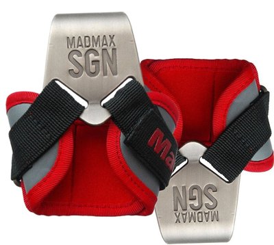 Гаки для тяги на зап'ястя MadMax MFA-330 Lat Hooks Antic silver/Grey/Red 2135164165 фото