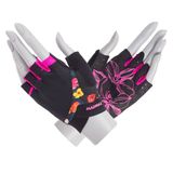 Рукавички для фітнесу MadMax MFG-770 Flower Power Gloves Black/Pink S 1925919640 фото