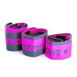 Набір тканевих гумок для фітнесу та спорту MadMax MFA-305 Hiploop set 3 pcs. Grey/Pink 1925919643 фото
