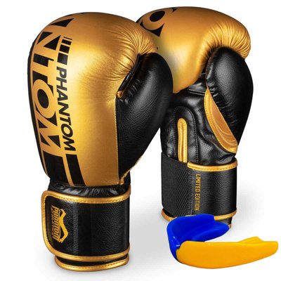 Боксерські рукавиці Phantom APEX Elastic Gold 10 унцій (капа в подарунок) 1881264535 фото