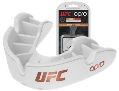 Капа боксерська OPRO Junior Bronze UFC Hologram White (art.002264002) 1364935123 фото