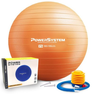 М'яч для фітнесу (фітбол) Power System PS-4013 Ø75 cm PRO Gymball Orange 1413481140 фото